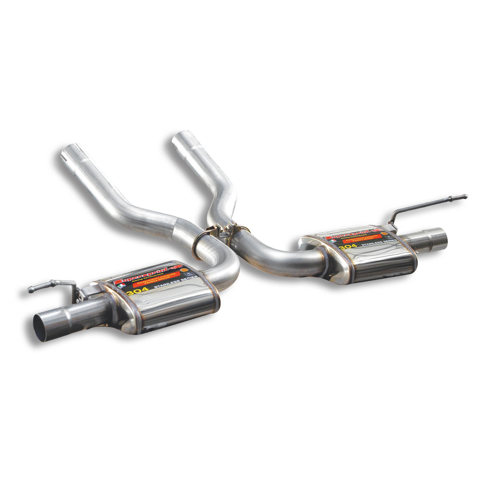 Rear exhaust Racing Right - Left OO100 Gun Metal Grey